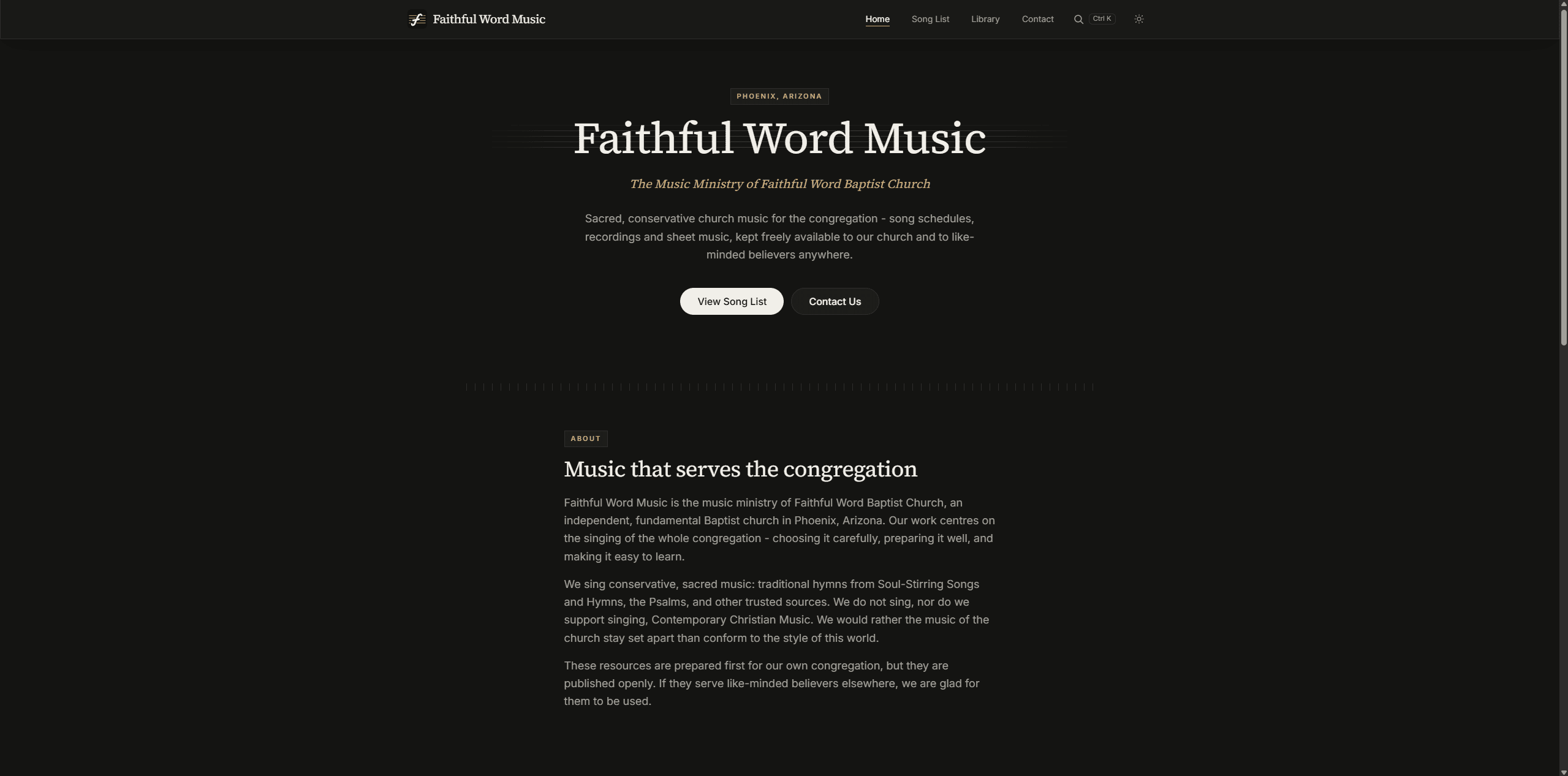 Faithful Word Music title card / thumbnail